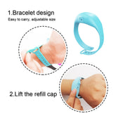 1Set Adult Kid Liquid Hand Dispenser Wristband Wrist Band Gel Without Whole Sanitizing Hand Sanitizer Bracelet New